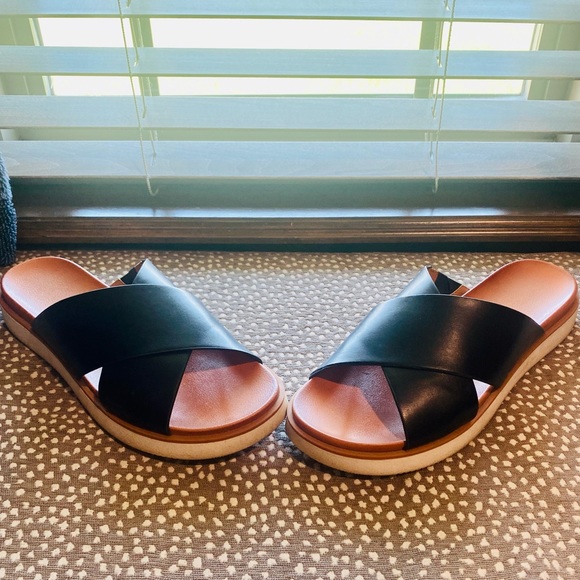 Women’s Black Slide Sandals - Picture 2 of 5